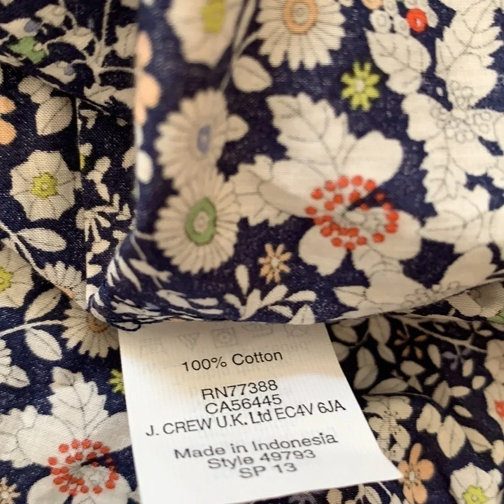 J.Crew Liberty Art Fabrics Peasant Blouse S